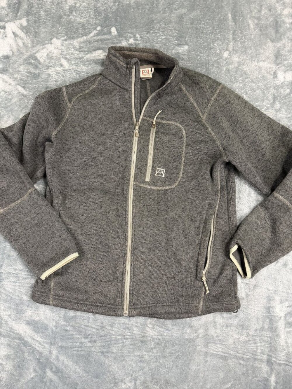 Avalanche Mens Gray Full-Zip  Jacket Medium